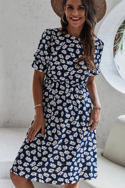 Bouvardia Floral Midi Dress