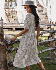 Placid Waters Pocketed Patchwork Maxi Dress