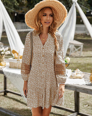 Emmy Floral Babydoll Dress - Orange Multi