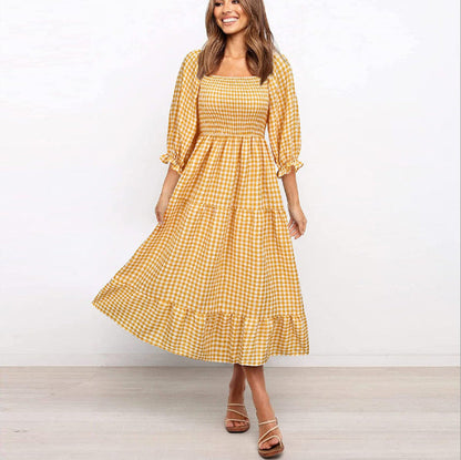 For Eternity Pocketed Smocked Midi Dress