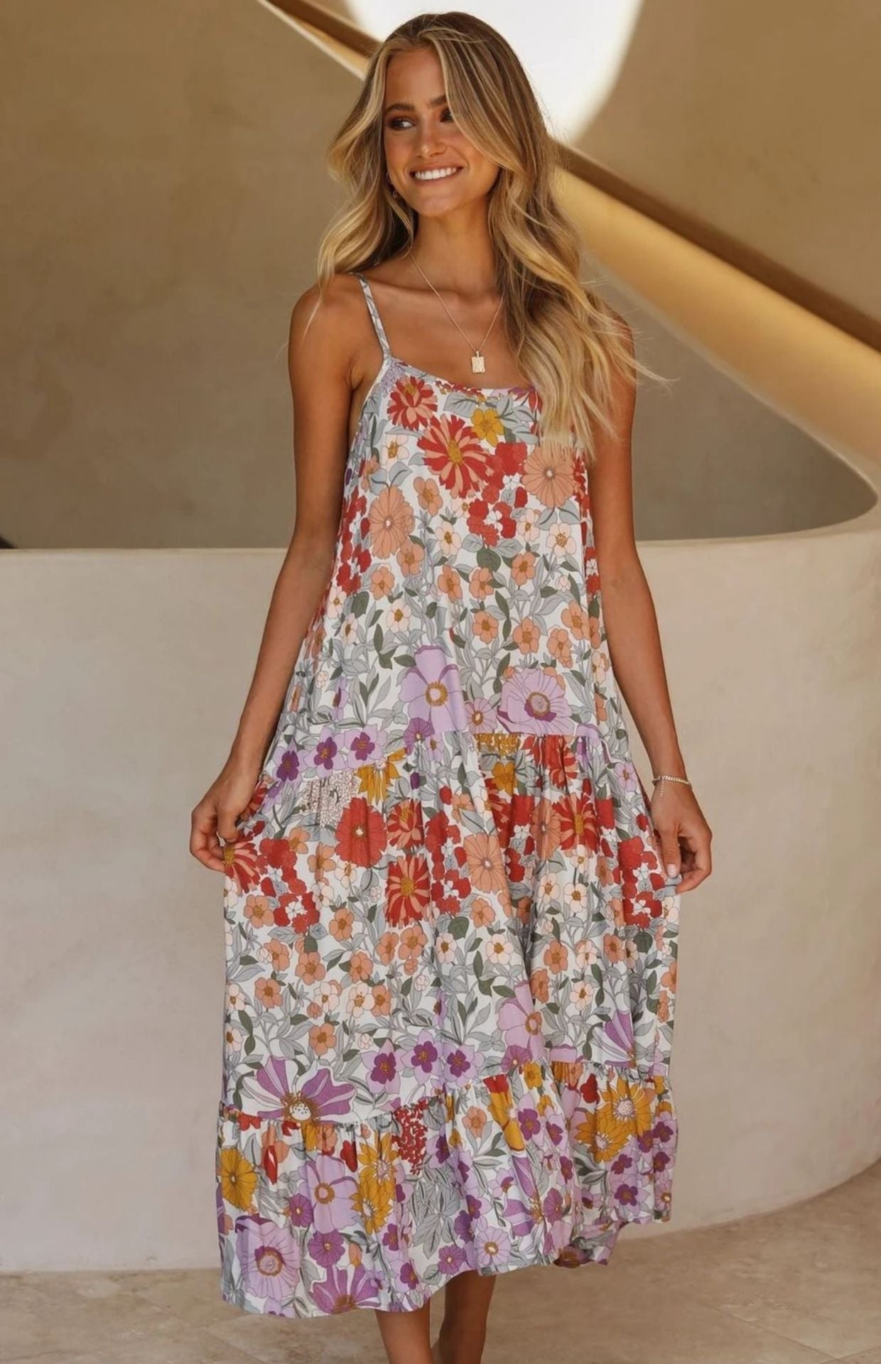 True Story Tiered Boho Maxi Dress