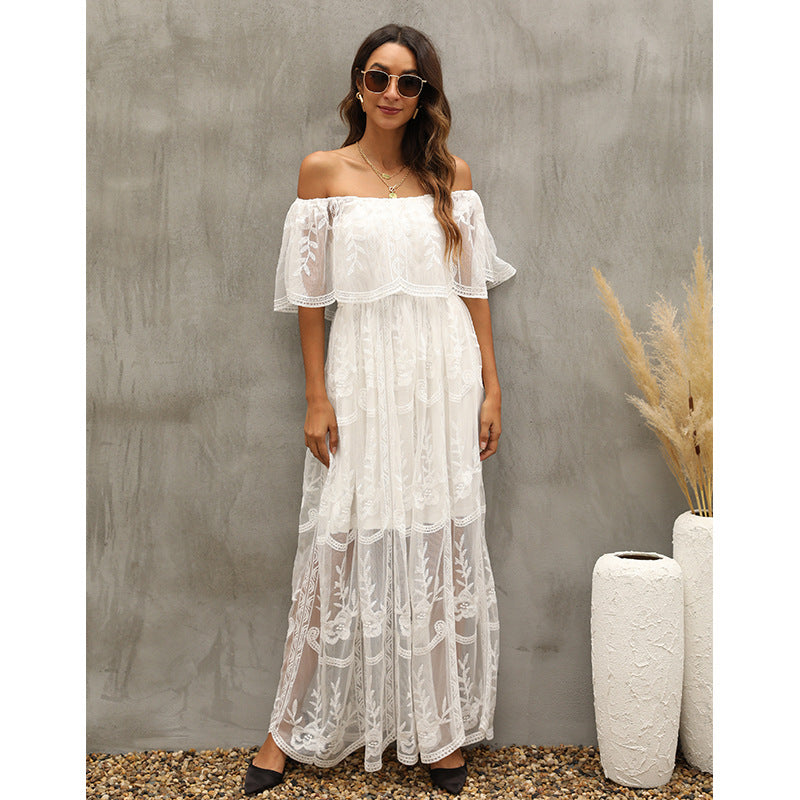 Our Together Is Forever Off The Shoulder Lace Maxi Dress