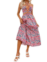 City Strut Printed Cutout Midi Dress - FINAL SALE