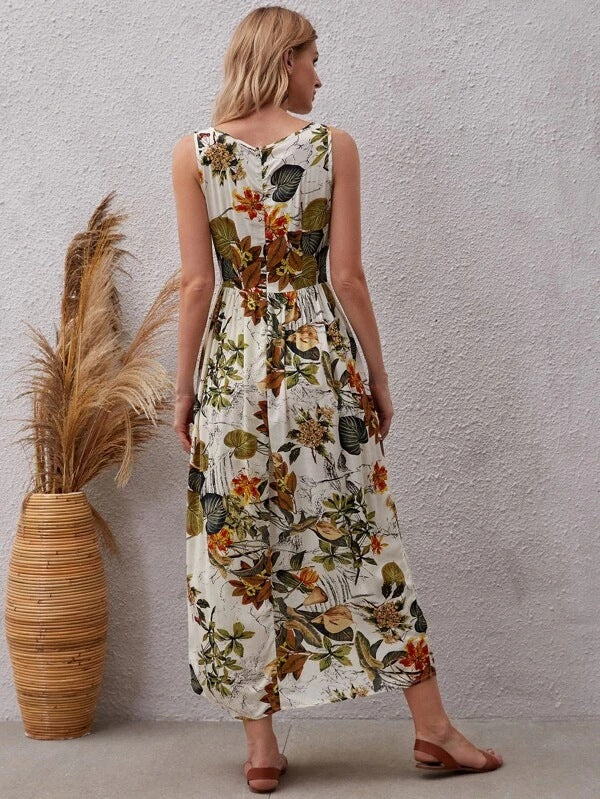 Lester Floral Smocked Midi Dress