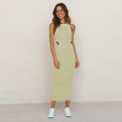 Kajus Ribbed Cutout Knit Midi Dress