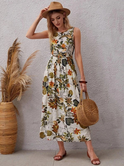 Lester Floral Smocked Midi Dress