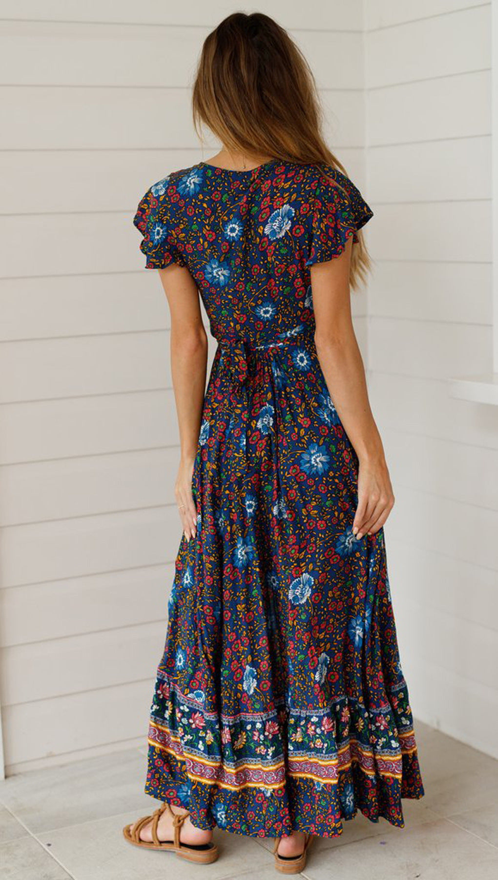 Tribute Printed Wrap Maxi Dress