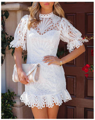 Champs-lys����es Embroidered Lace Dress