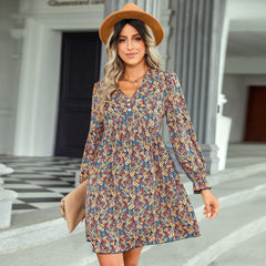 Tompkins Floral Asymmetrical Ruffle Dress - FINAL SALE