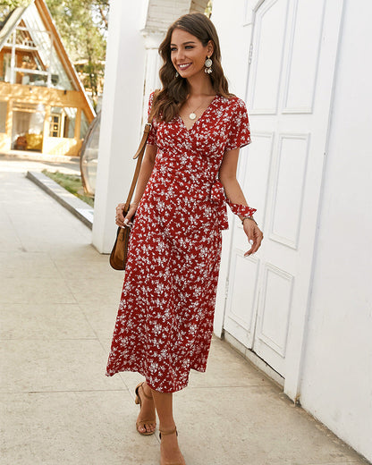 Briar Floral Ruffle Midi Dress - FINAL SALE