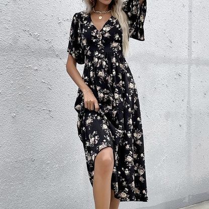 Lowena Floral Kimono Maxi Dress