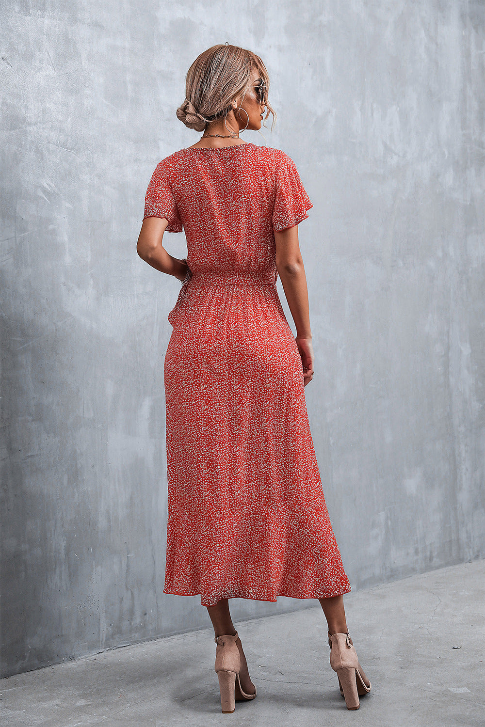 Knox Paisley High Low Ruffle Maxi Dress - FINAL SALE