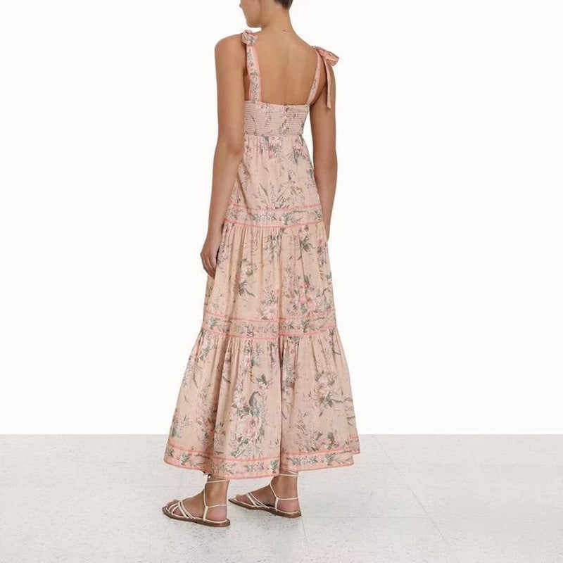 Half Moon Printed Tiered Maxi Dress - FINAL SALE