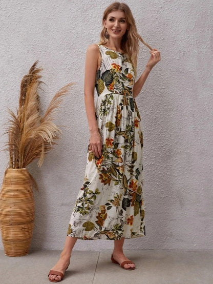 Lester Floral Smocked Midi Dress