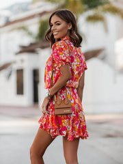 Monika Floral Rope Tie Dress