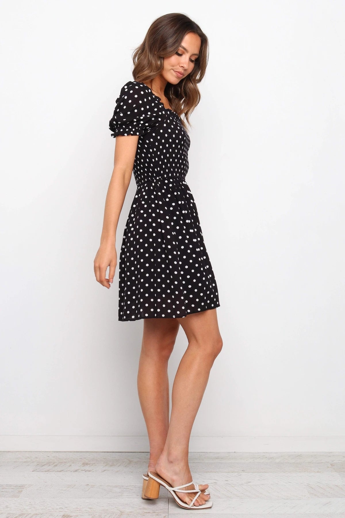 Dawn Polka Dot Puff Sleeve Babydoll Dress - FINAL SALE