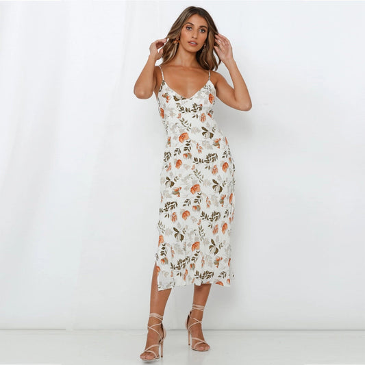 Diedra Floral Chiffon Midi Dress