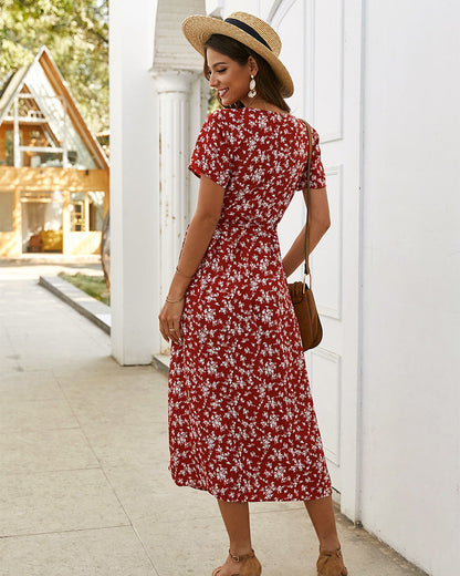 Briar Floral Ruffle Midi Dress - FINAL SALE