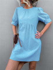 Marketa Puff Sleeve Babydoll Dress