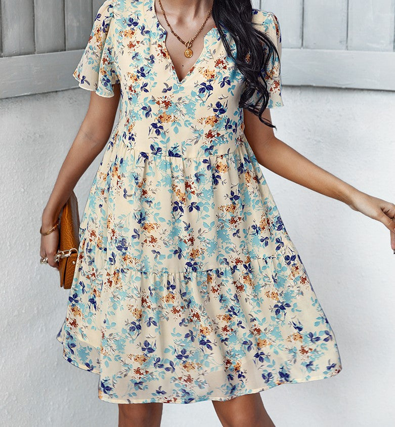 Follow Through Floral Tiered Midi Dress