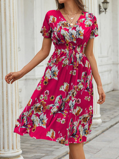 Dynamite Floral Tiered Maxi Dress