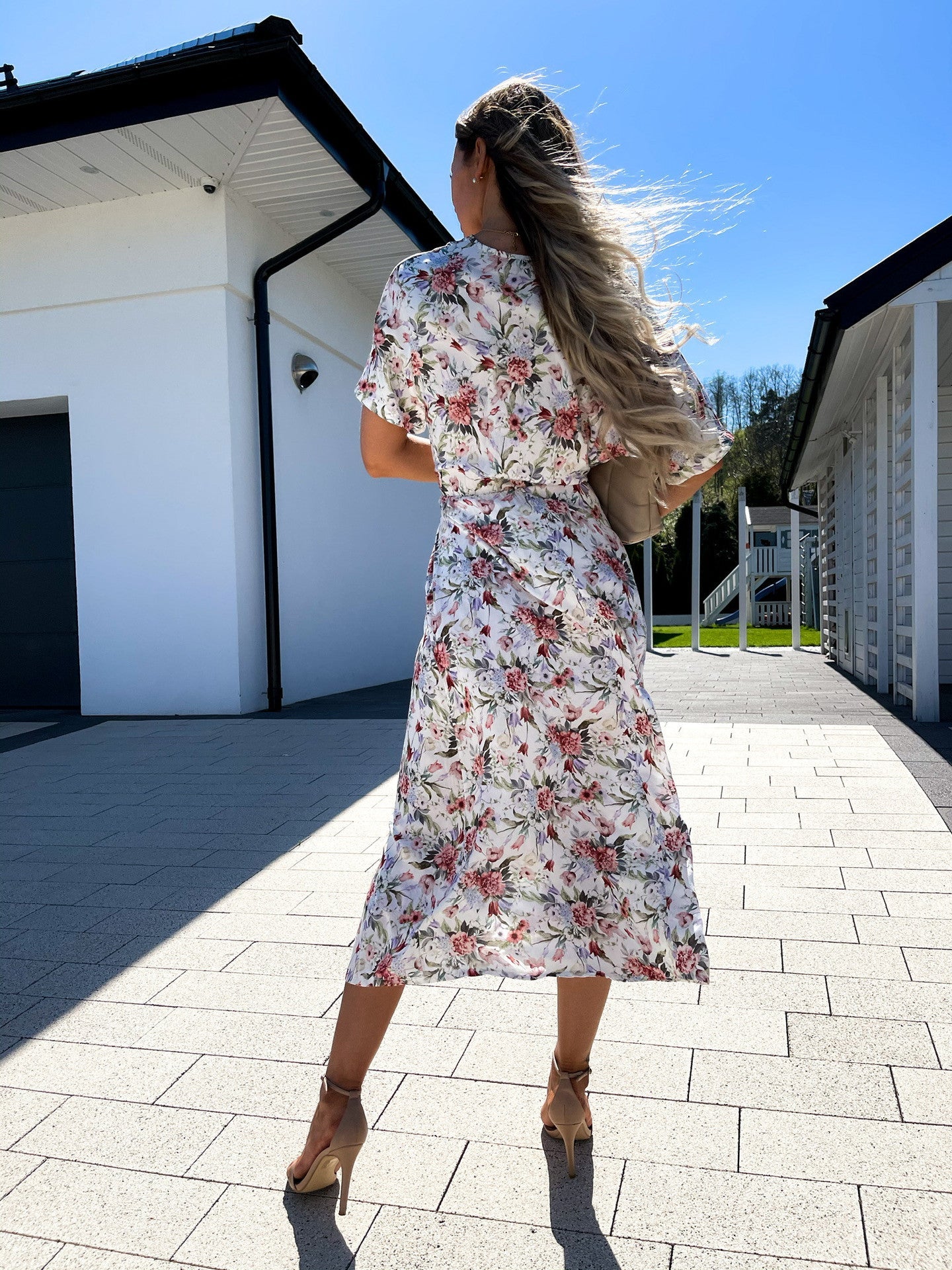 Franky Floral Chiffon Boho Maxi Dress