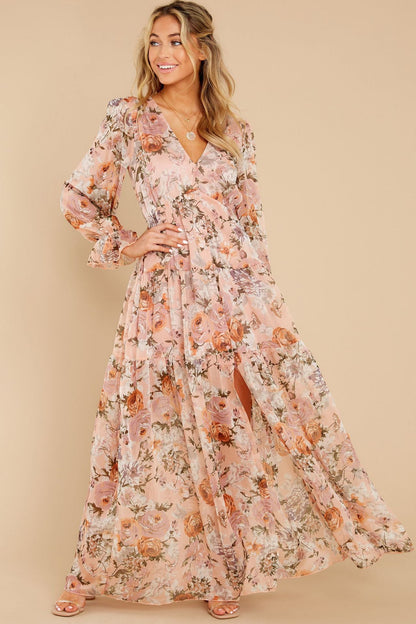 KittenAlarm - Prosperous Floral Chiffon Boho Maxi Dress - FINAL SALE