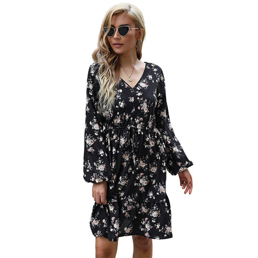 Yolo Floral Drawstring Dress