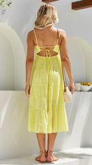 Limoncello Ruffle Tiered Maxi Dress