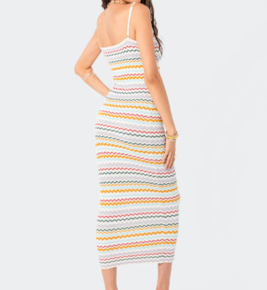 Campbell Striped Knit Maxi Dress