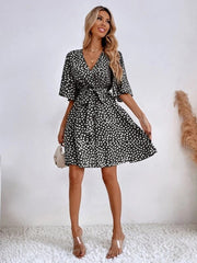 I Wonder Textured Button Down Dress