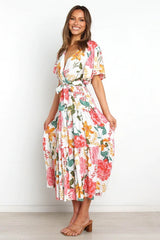 Taylen Satin Floral Cutout Maxi Dress - FINAL SALE