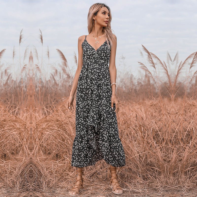 Imperio Satin Printed Midi Slip Dress - FINAL SALE