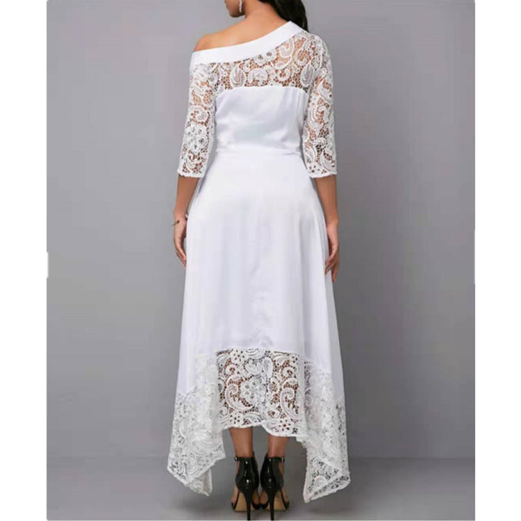 Overjoyed Pocketed Crochet Lace Maxi Dress - Marshmallow