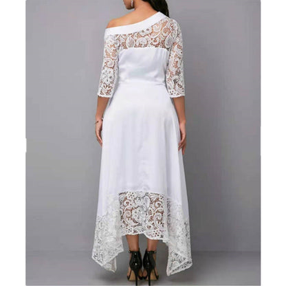 Overjoyed Pocketed Crochet Lace Maxi Dress - Marshmallow