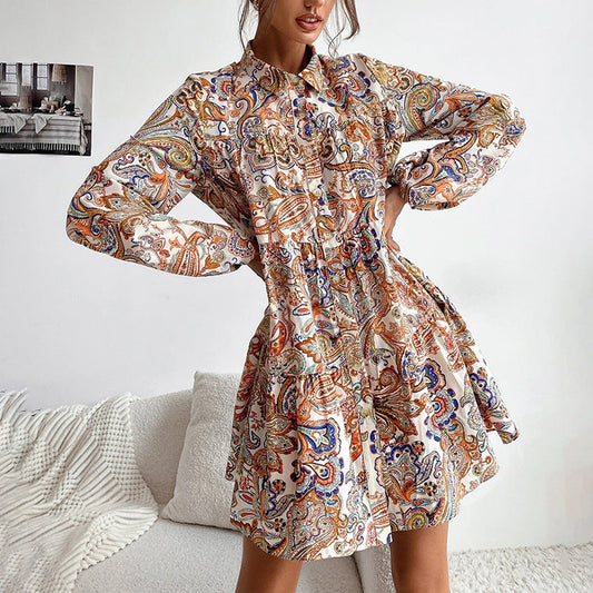 Raina Printed Button Down Shirt Dress - FINAL SALE