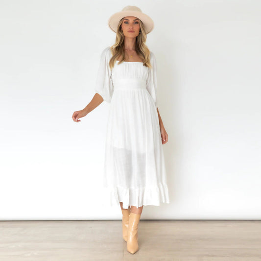 Katelyn Puff Sleeve Midi Dress