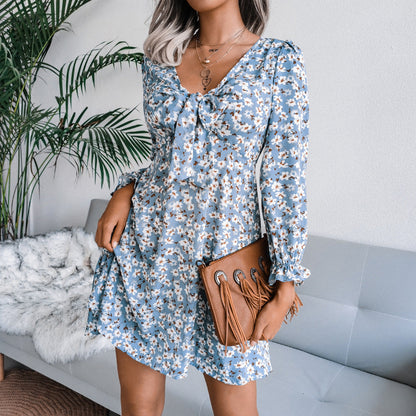 Quiet Dawn Printed Button Down Babydoll Dress