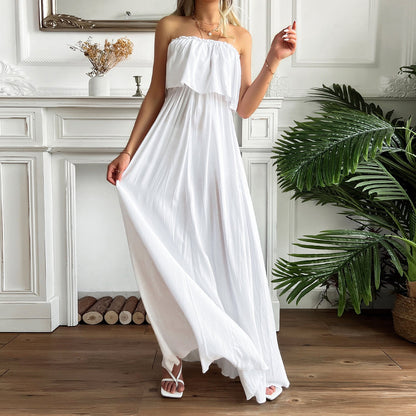 Positive Energy Strapless Maxi Dress - Off White