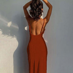 Magic Moments Ribbed Knit Midi Dress - Faded Red