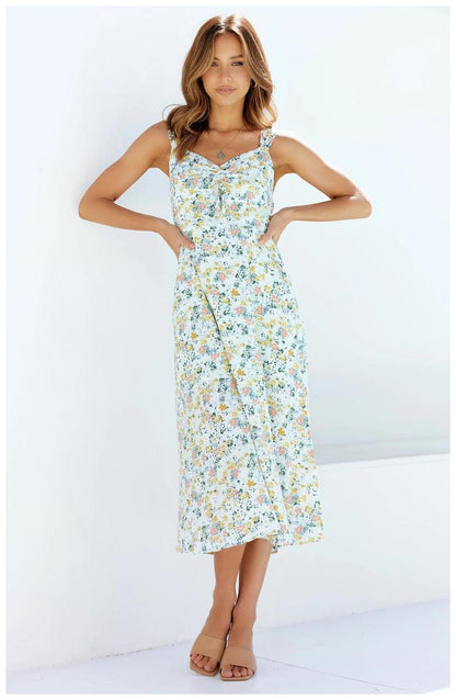 Loved By You Floral Midi Dress - Ivory