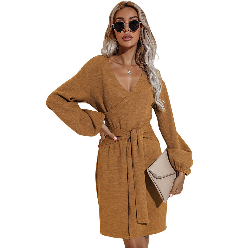 Rebecca Drape Knit Sweater Dress - FINAL SALE