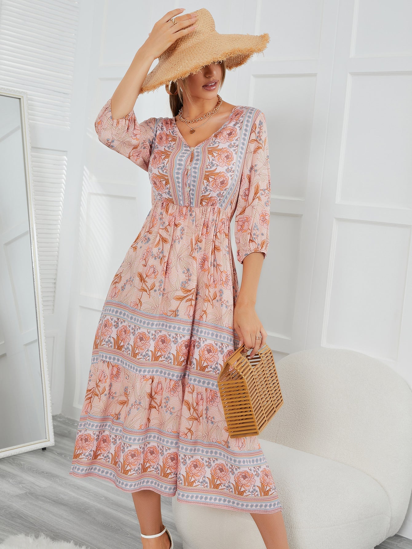 Citronella Adjustable Kimono Maxi Dress - FINAL SALE