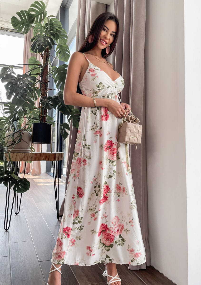 Kellen Floral High Low Wrap Maxi Dress