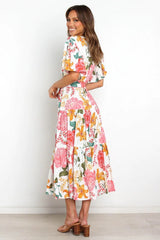 Taylen Satin Floral Cutout Maxi Dress - FINAL SALE