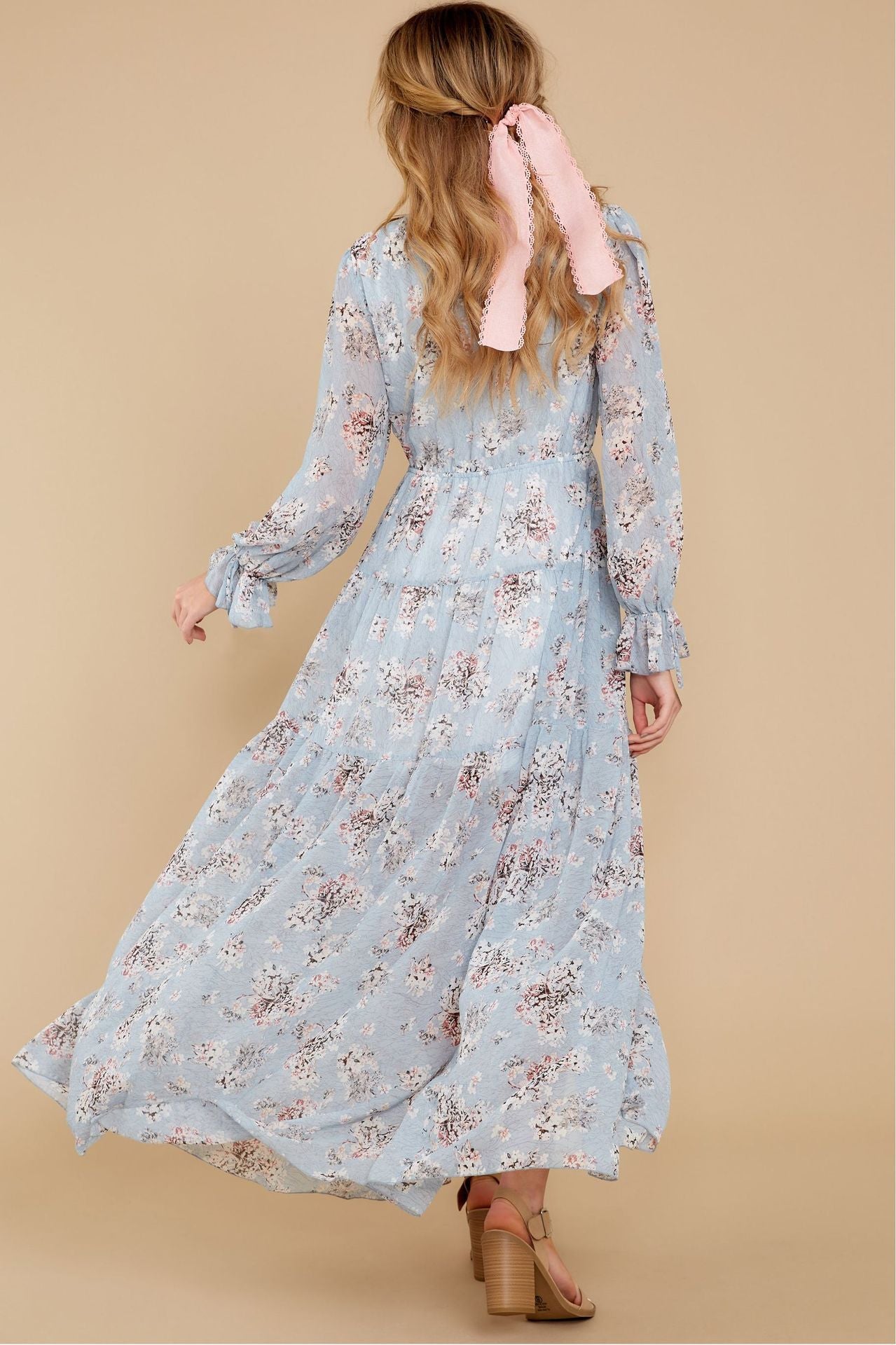 Dashing Daisies Chiffon Boho Maxi Dress - FINAL SALE