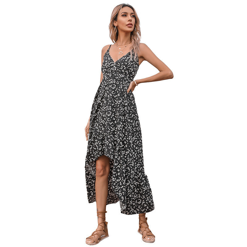 Imperio Satin Printed Midi Slip Dress - FINAL SALE