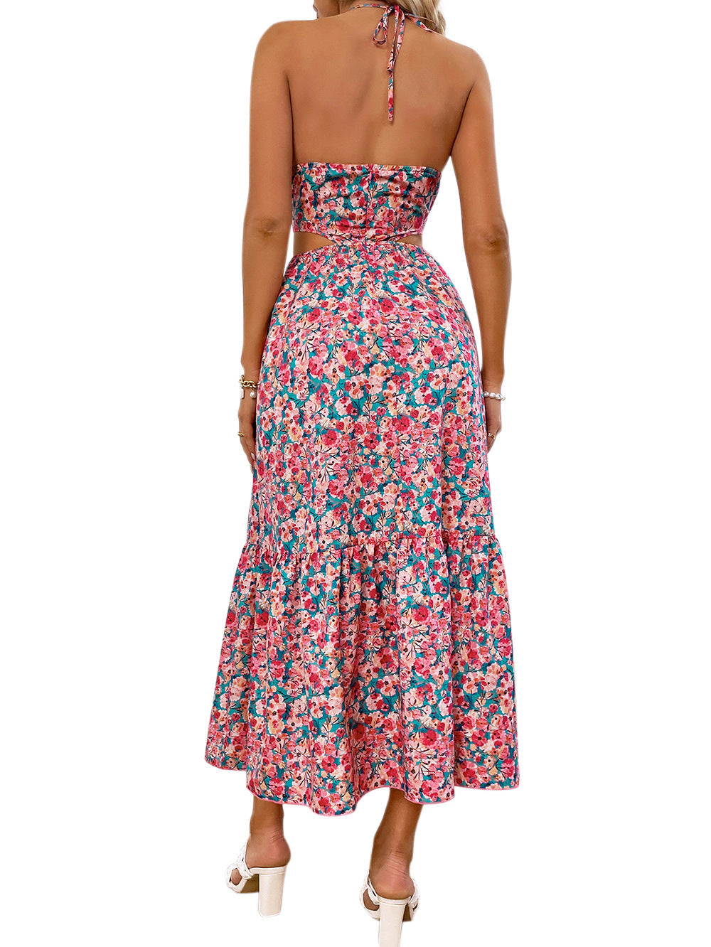 City Strut Printed Cutout Midi Dress - FINAL SALE