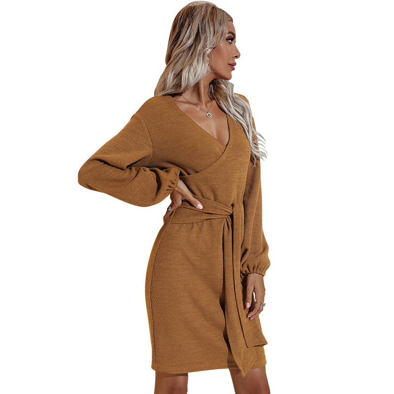 Rebecca Drape Knit Sweater Dress - FINAL SALE