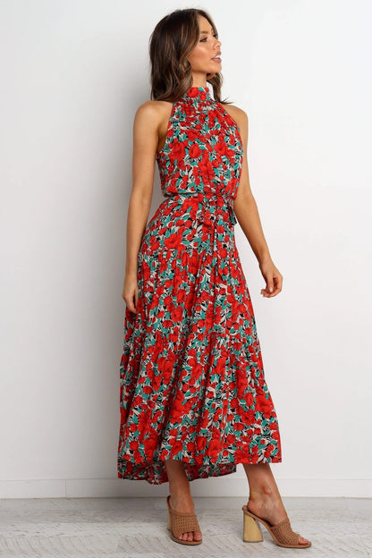 Know It All Floral Pleated Midi Dress